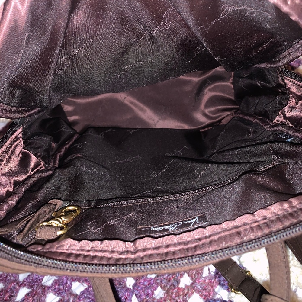 Vera Bradley backpack brown quilted pattern - Picture 6 of 16